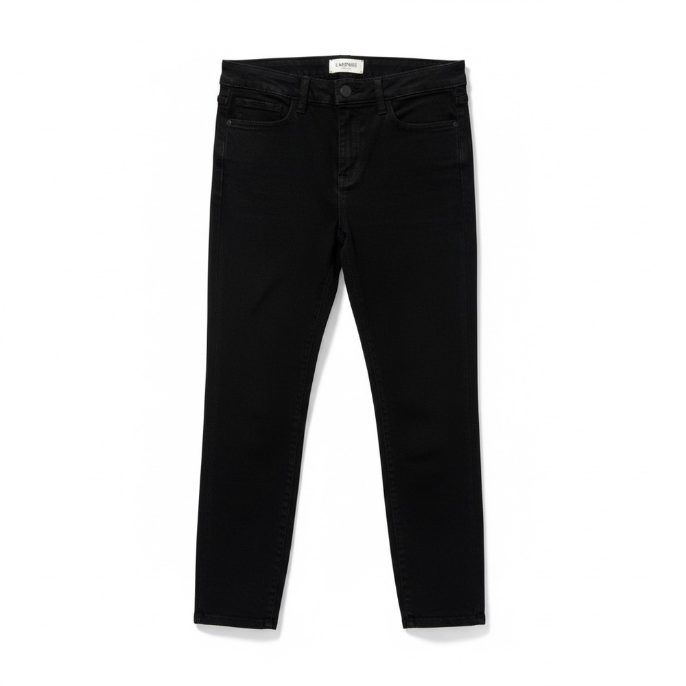 L'AGENCE Black Skinny Ankle Cropped Slim Stretch Designer Jeans